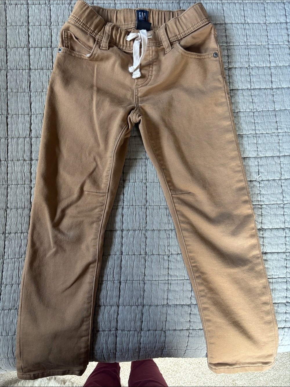 GAP boys Brown stretch  slim fit pants with Drawstring